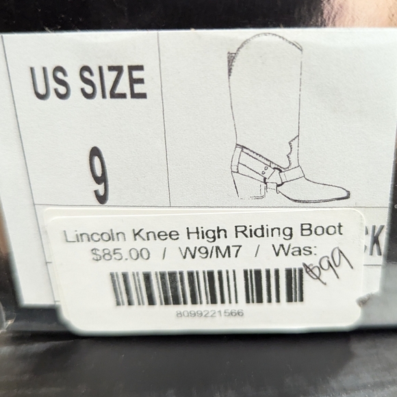 NIB Azelea Wang Lincoln Black Knee-High Harness Riding Boots - Picture 2 of 8